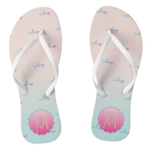 Chanclas Adorable Cool Glitter Maquillaje ,Monograma