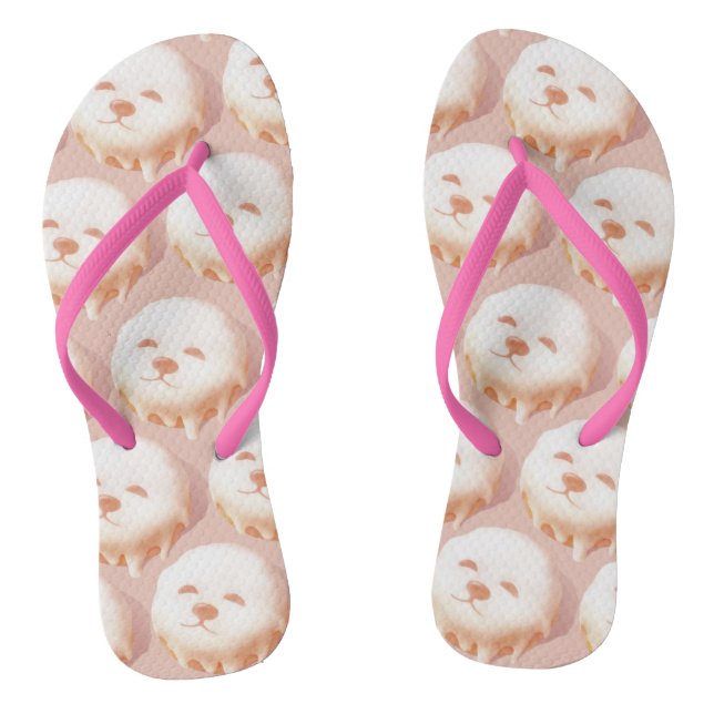 Chanclas Adorable Dog Face Donut (Plantilla)