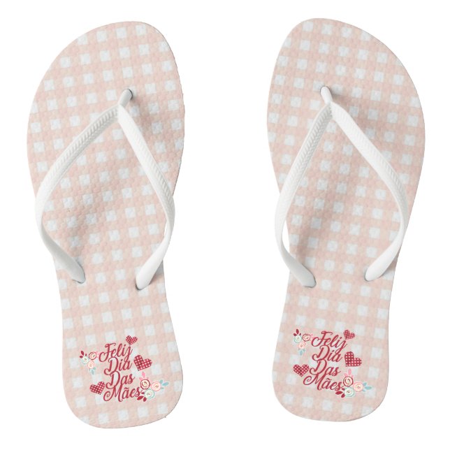 Chanclas Adorable Feliz Dia Das Mães | Flip Flops (Plantilla)