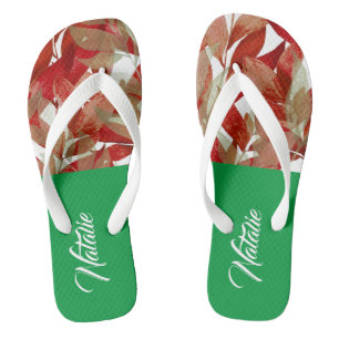 Chanclas Adorable monograma l Verano playa l Verde Burdeos