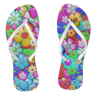 Chanclas Adorables Flores hippie bohemias