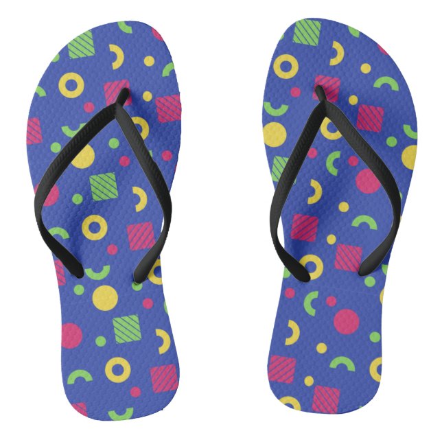 Chanclas Adorables Synthwave/Retro Memphis Style (Plantilla)