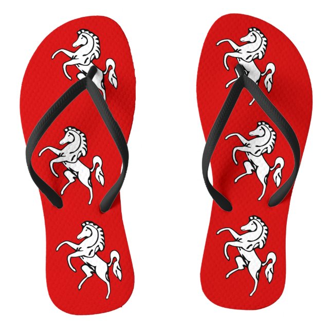 Chanclas Adult Slim Straps with Flag of Kent County (Plantilla)