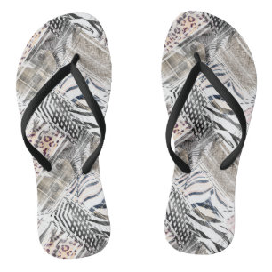 Chanclas Africano, combo, piel, tigre, Jaguar, manchado, st
