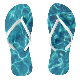 Chanclas Agua de la piscina azul