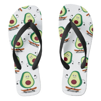 Chanclas Aguacate en la patineta