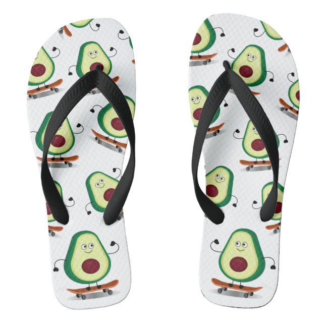 Chanclas Aguacate en la patineta (Plantilla)