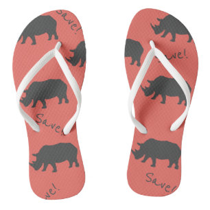 Chanclas Ahorra Chancla Coral Patrón Rinoceronte