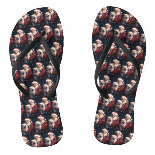 Chanclas Akita con Navidades festivos de Santa Claus