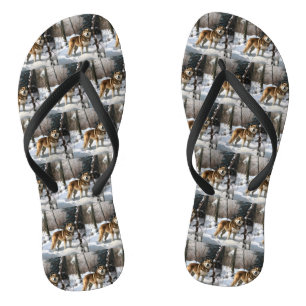 Chanclas Akita Deja que nieve Navidad
