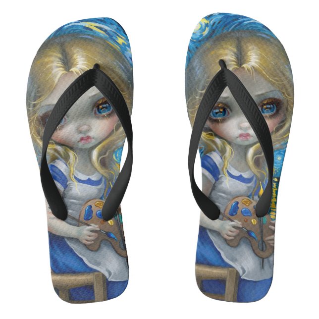 Chanclas "Alicia en un Nocturne Van Gogh" (Plantilla)