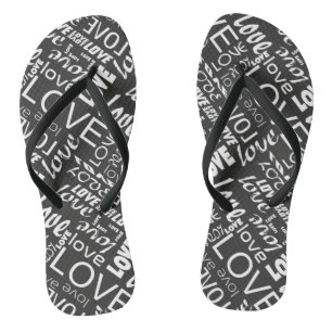 Chanclas Alive Black and White Gallery Love Words Art