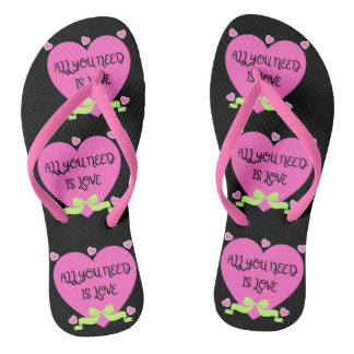 Chanclas All You Need Is Love Valentine Design