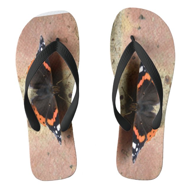 Chanclas Almirante Rojo Mariposa Flip Flops (Plantilla)