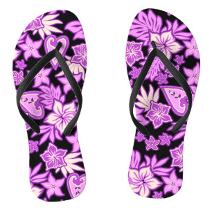 Chanclas Aloha Heart Hawaiian Hibiscus Tropical