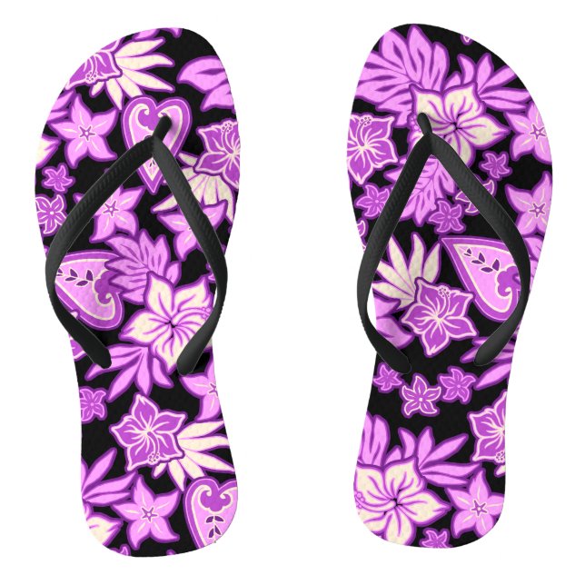 Chanclas Aloha Heart Hawaiian Hibiscus Tropical (Plantilla)
