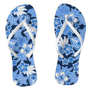 Chanclas Aloha Heart Hawaiian Hibiscus Tropical