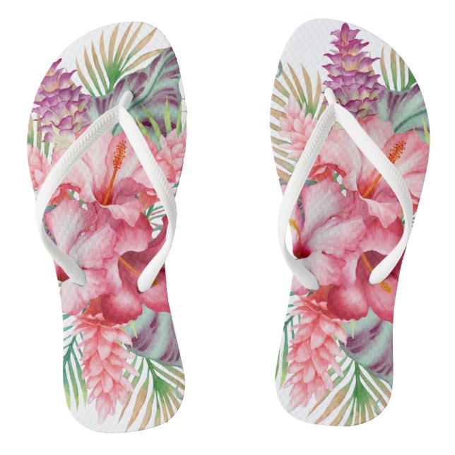 Chanclas Aloha Pink Tropical Floral (Plantilla)