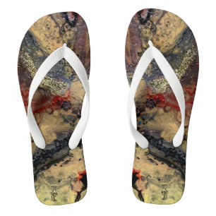 Chanclas Amanecer en la pintura del desierto en tonos arena