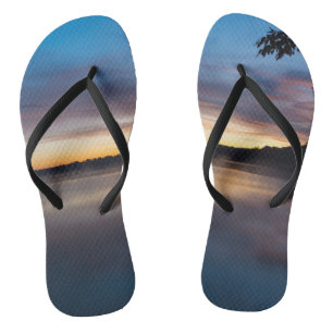 Chanclas Amanecer otoñal del lago Springfield