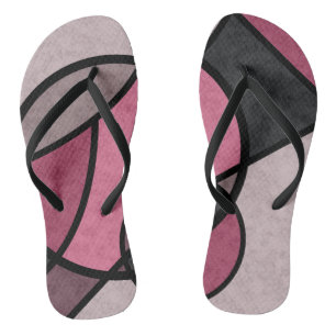 Chanclas Amanecer rosa , abstracto