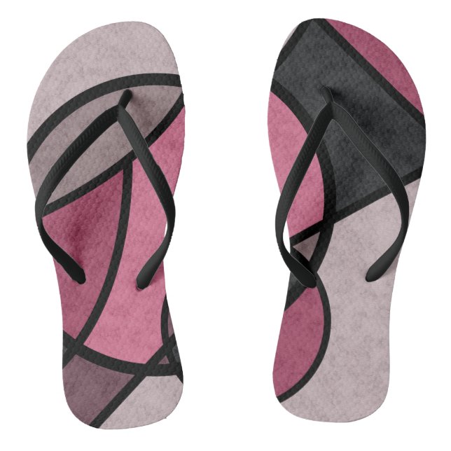 Chanclas Amanecer rosa , abstracto (Plantilla)