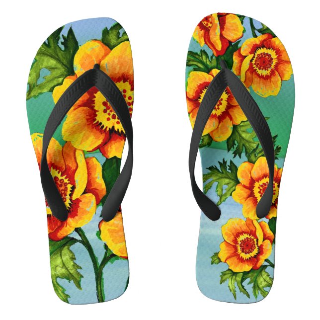 Chanclas Amapolas de Fantasía (Plantilla)
