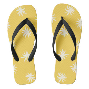 Chanclas Amarillo Floral Licuadora Brillante Verano Tropica