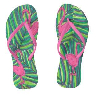 Chanclas Ambiente de la selva del flamenco