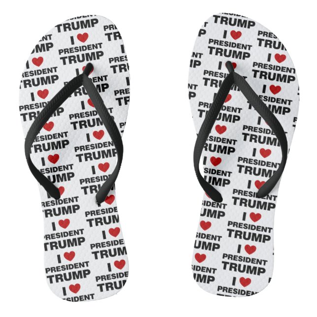 Chanclas Amo el corazón del presidente Trump (Plantilla)