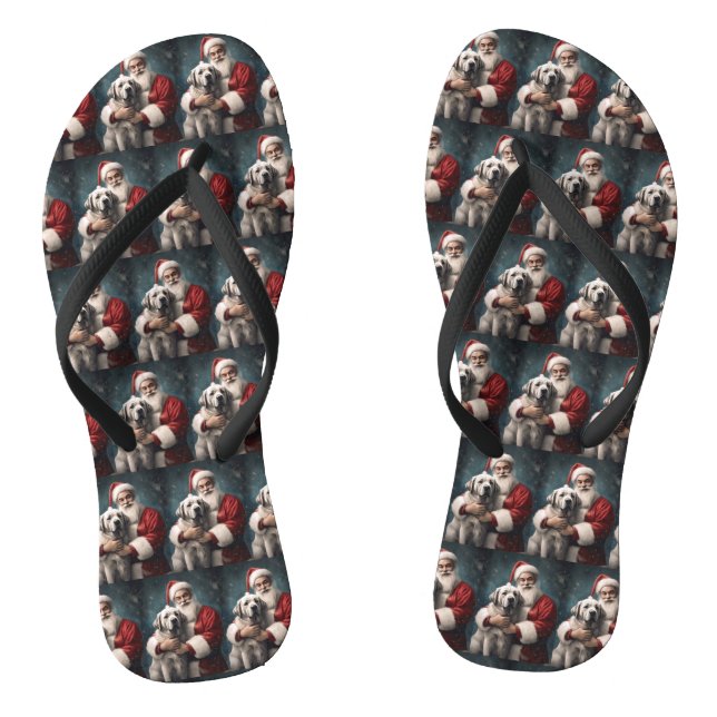 Chanclas Anatolian Shepherd con Navidades de Santa Claus (Plantilla)