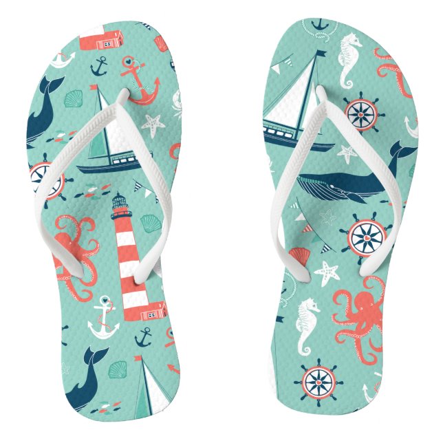 Chanclas Anchors Nautical Sealife (Plantilla)