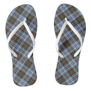 Chanclas Anderson Tartan Light Blue Planteada