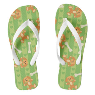 Chanclas antecedentes con perros y huesos