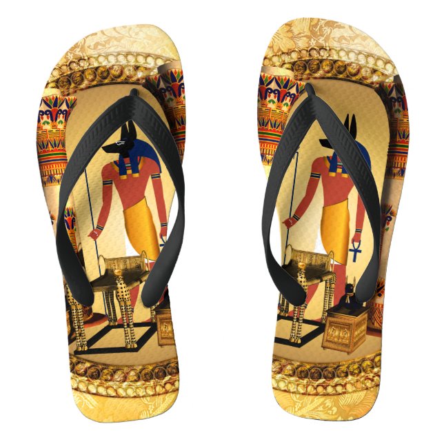 Chanclas Anubis el dios egipcio (Plantilla)
