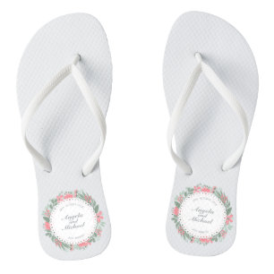 Chanclas Apenas flips-flopes florales casados elegantes de
