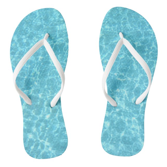 Chanclas Aqua Blue Water White Slim Straps Adultos Trendy (Plantilla)