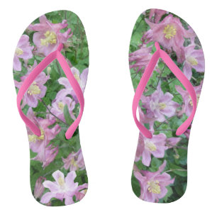 Chanclas Aquilegia Flor Flower Flip Flops para adultos