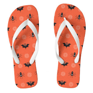 Chanclas Araña de Halloween, patrón de murciélago y cobarde
