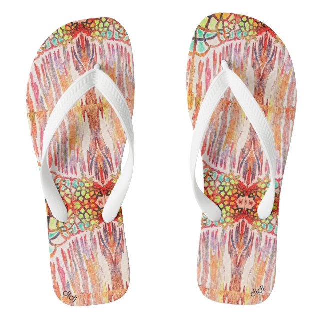 Chanclas Arándanos coloridos, arte de ropa de playa (Plantilla)