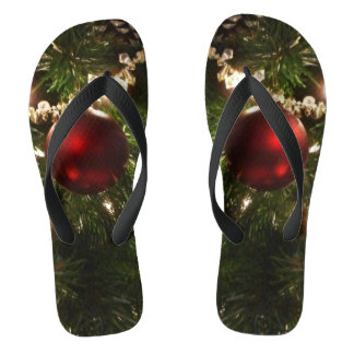 Chanclas Árbol de Navidad que ferio Bonito Verde y Rojo