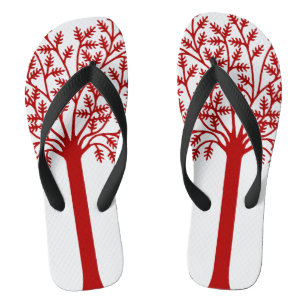 Chanclas Árbol rojo estilizado