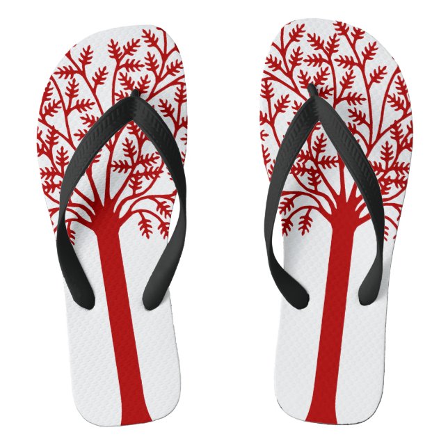 Chanclas Árbol rojo estilizado (Plantilla)
