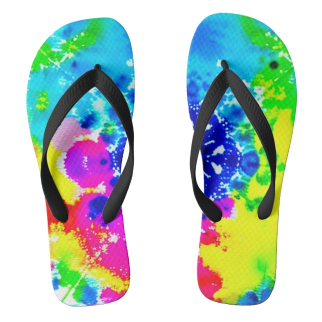 Chanclas Arco de arcoiris Rojo Flip Flops (Plantilla)