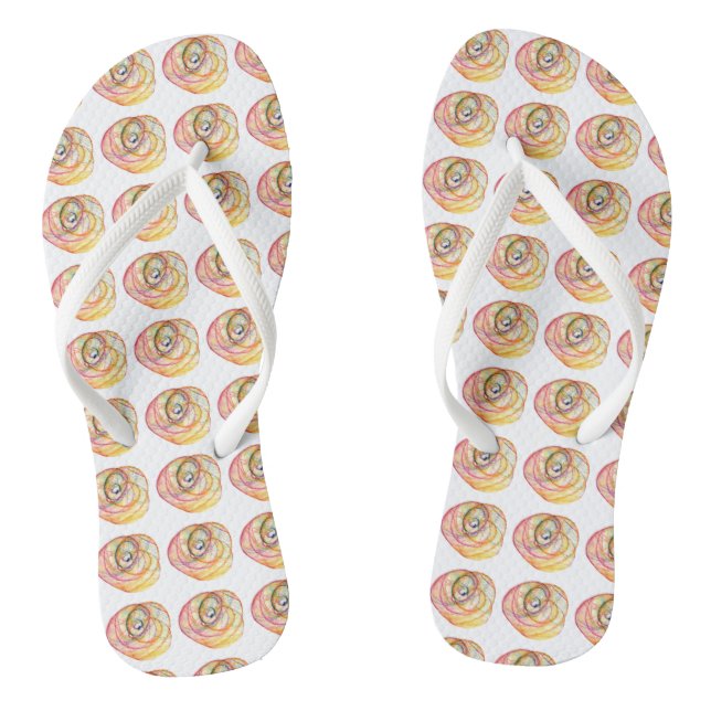 Chanclas Arcoiris Curando Esperanza Espiral Flip Flops (Plantilla)