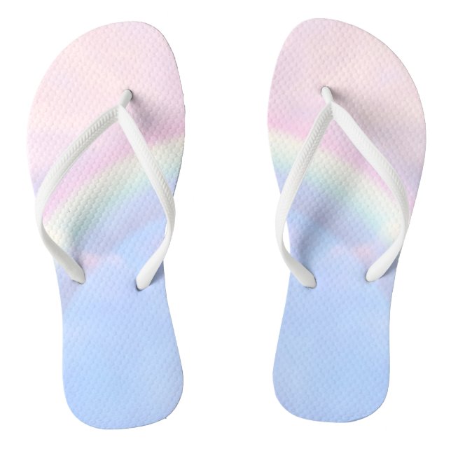 Chanclas Arcoiris de esperanza - pastel, (Plantilla)