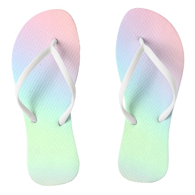 Chanclas Arcoiris pastel de color (Plantilla)