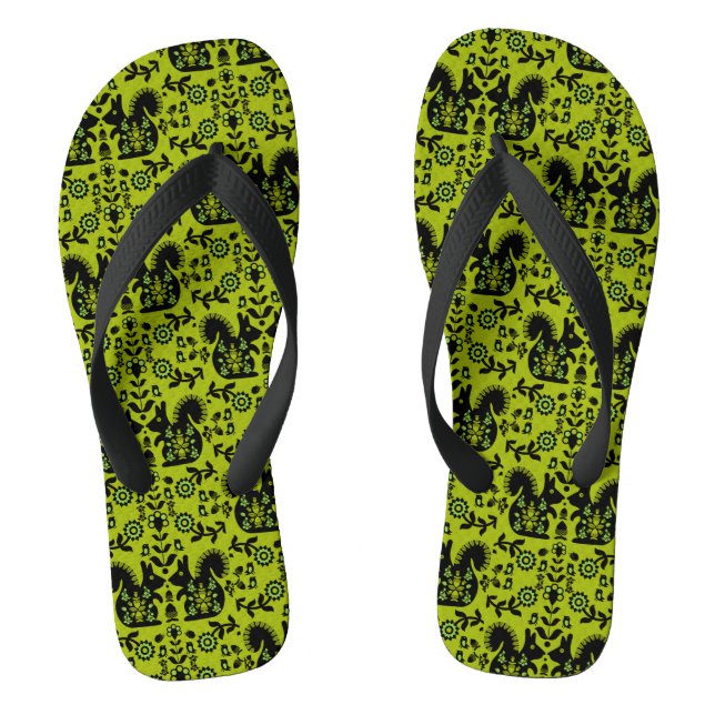 Chanclas Ardilla Escandinavia Nórdica Arte Popular (Plantilla)