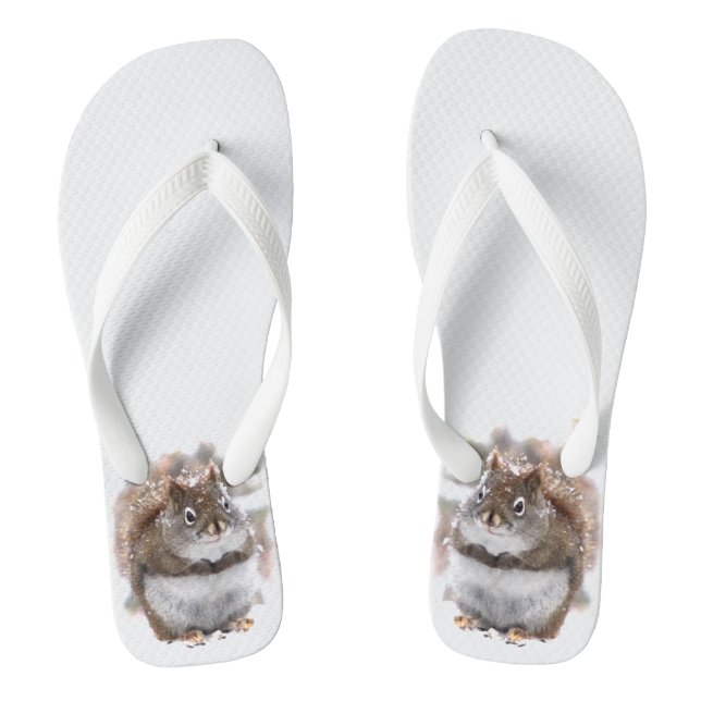 Chanclas Ardillas dulces de los animales Flip Flops (Plantilla)
