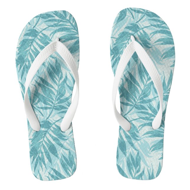 Chanclas Areca Palms Hawaiian Tropical Vintage Verde azulad (Plantilla)